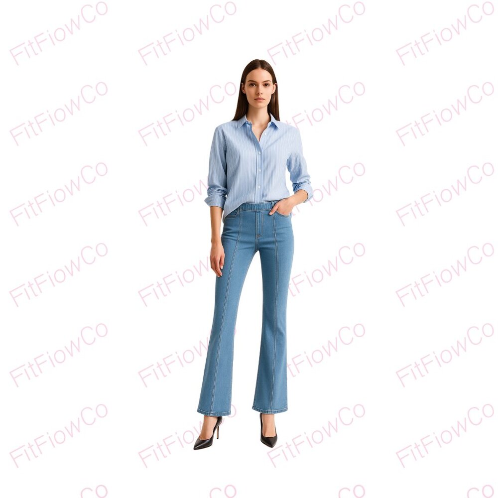 Celebrity Pink “The Angel” Light Wash Pull-On Flare Jeans Sz L EUC